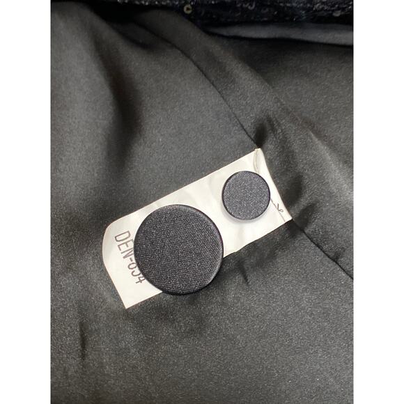 Zara Women's Black Sequin Long Sleeve Sparkly Shimmer Blazer Coat Jacket Size S - Picture 6 of 6